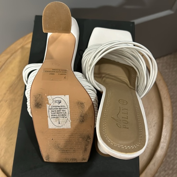 Oh Polly strappy white heels size US 9 (UK 7) - Picture 4 of 4